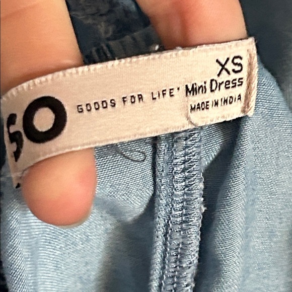 SO Light Blue Chambray Denim Babydoll Mini Sundress Tunic Tank - Picture 7 of 12